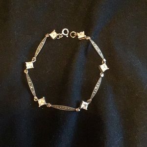 Silver, crystal and marcasite bracelets (925)